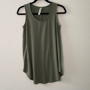 Sage Green Sleeveless Tank Top Tunic Small